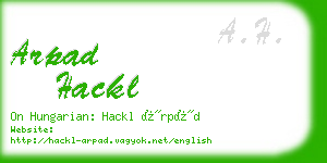arpad hackl business card